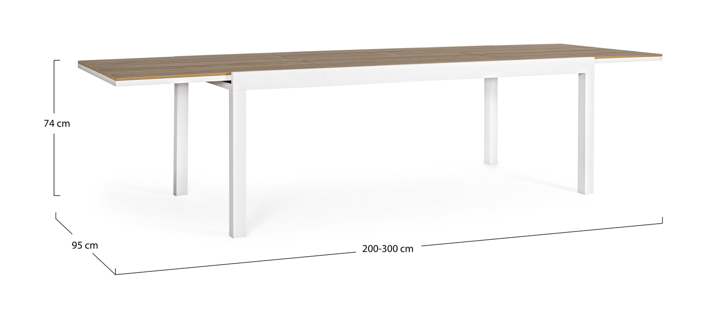 TAVOLO ALL.ELIAS 200-300X95 BIANCO SJ60