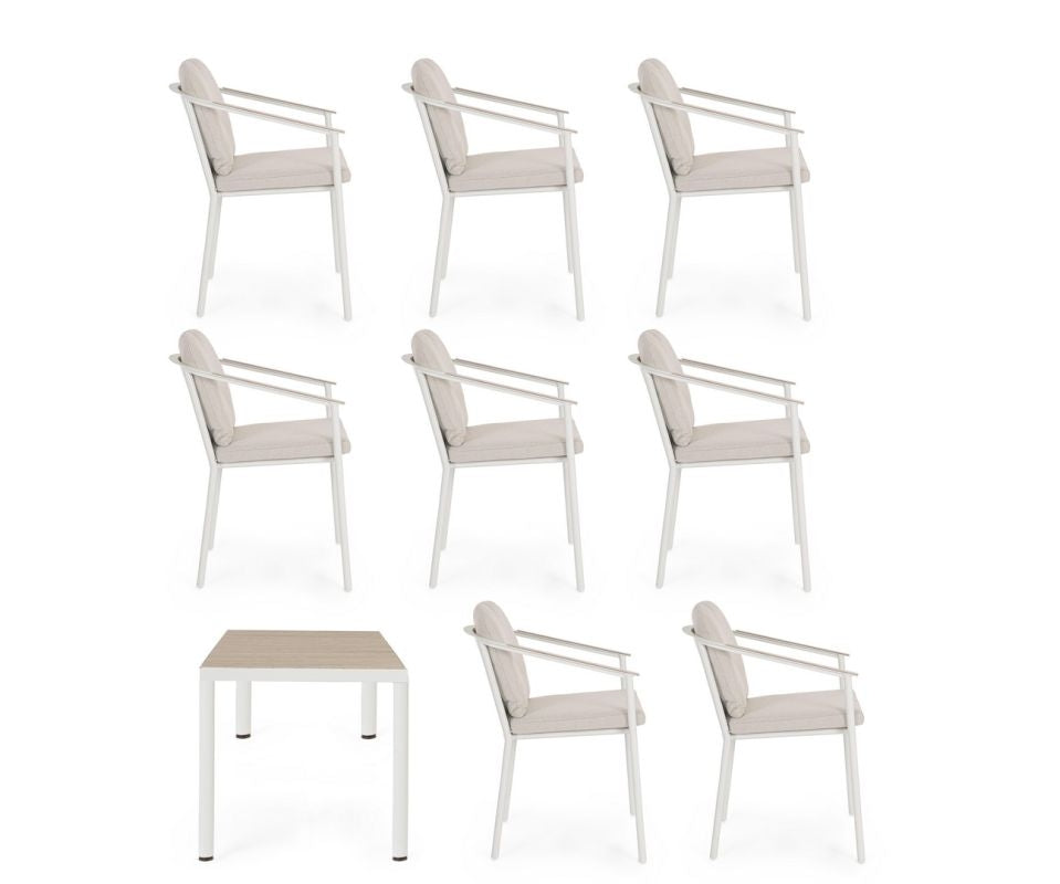 SET TAVOLO + 8SEDIE C-C ULISES VAPOR YK15