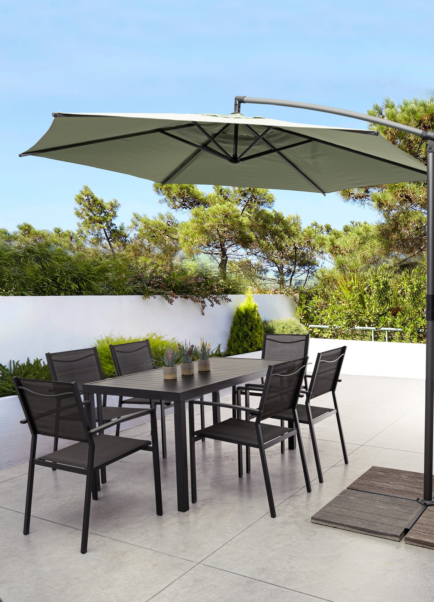 OMBRELLONE BRACCIO TROPEA 3M ANT-OLIVE