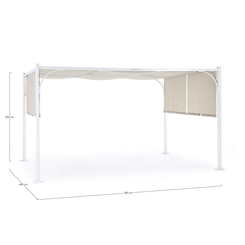 GAZEBO SLIDE 3X4 BIANCO-TORTORA
