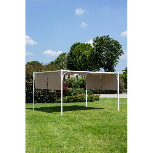 GAZEBO SLIDE 3X3 BIANCO-TORTORA