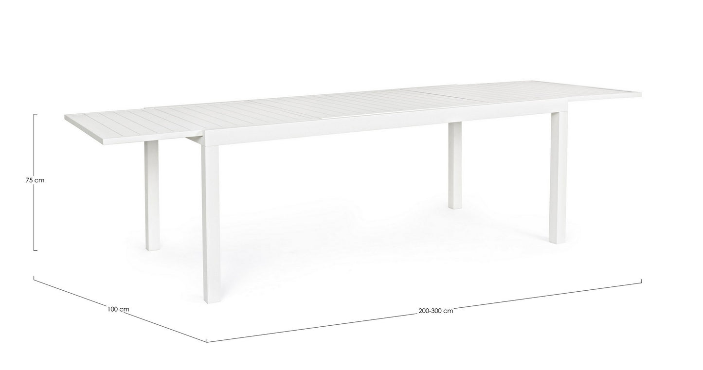 TAVOLO ALL.HILDE 200-300X100 BIANCO LD30