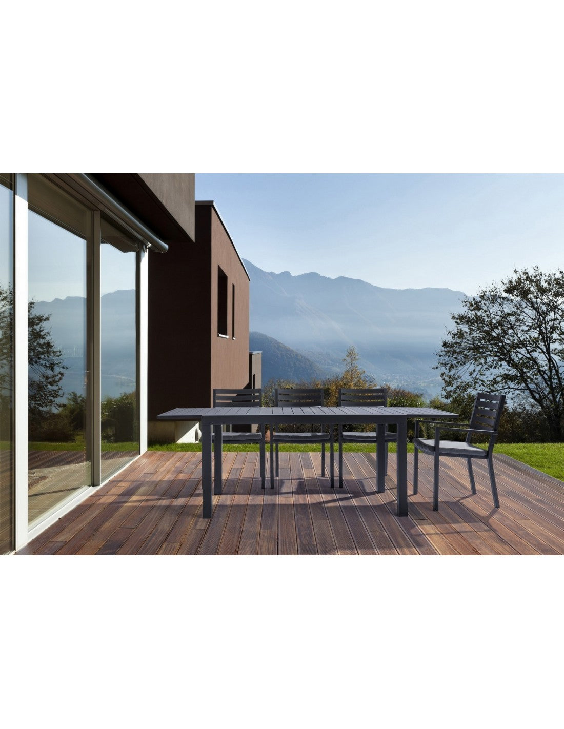 TAVOLO ALL.HILDE 160-240X90 ANTRAC.LH32