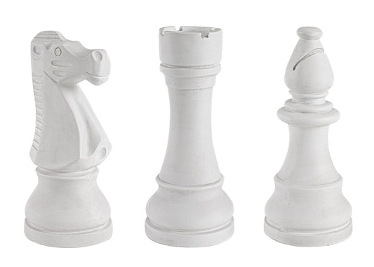 DECORAZIONE CHESS 3FIGURE BIANCO ASS3