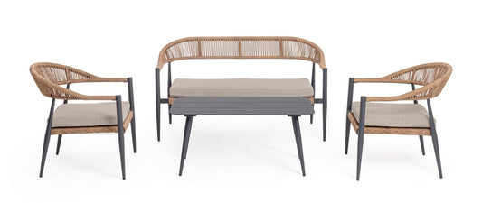 SET 4 SALOTTO C-C JANDIA ANTRACIT/NATURAL