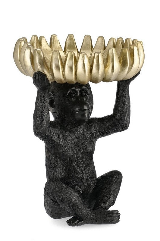 DECORAZIONE SCIMMIA MIRA NER BANA OR H33