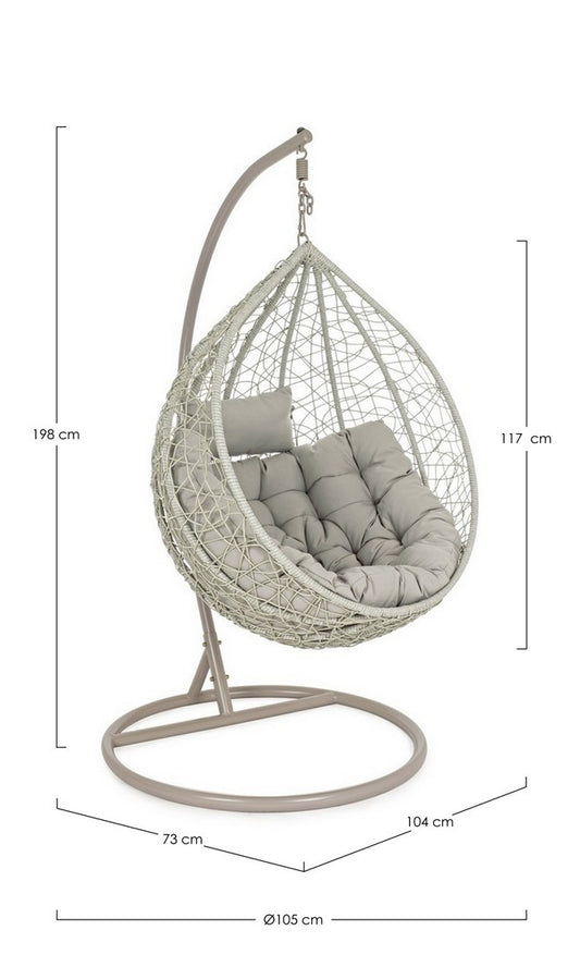 POLTRONA SOSPESA C-C AMIRANTES GRIGIO