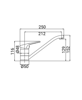 MIX LAVELLO BOCCA GIREVOLE SERIE MIA CROMATO O 40 MM (SCA)