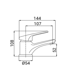 MIX LAVABO SERIE MIA CROMATO O 40 MM (SCA)