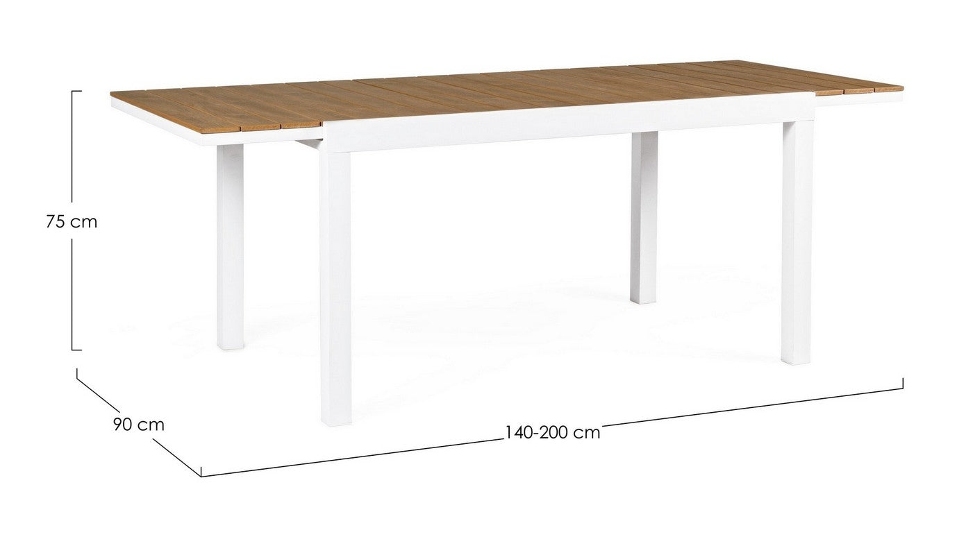 TAVOLO ALL.ELIAS 140-200X90 BIANCO SJ60