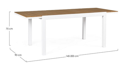 TAVOLO ALL.ELIAS 140-200X90 BIANCO SJ60