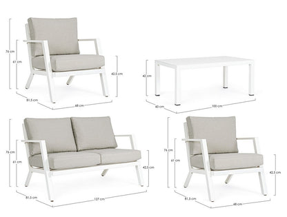 SET4 SALOTTO C-C HARLEY BIANCO YK11