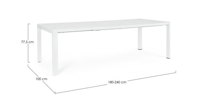 TAVOLO AL. KIPLIN 180X240X100 BIANCO CX21