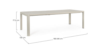 TAVOLO ALL. KIPLIN 180-240X100 RASTIN