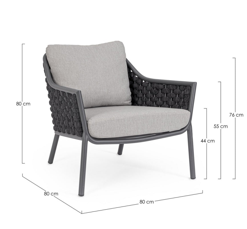 POLTRONA C-C EVERLY ANTR QS22/GRAPHITE