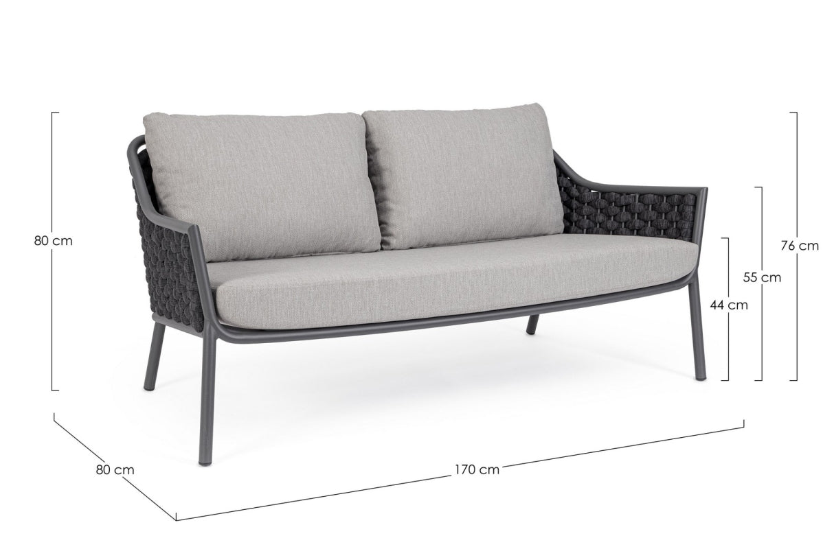 DIVANO 2P C-C EVERLY ANTR QS22/GRAPHITE