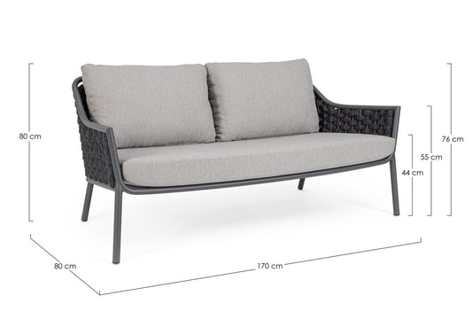 DIVANO 2P C-C EVERLY ANTR QS22/GRAPHITE