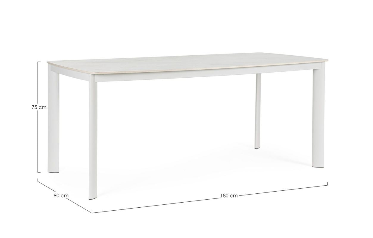 TAVOLO ALCORA 180X90 BIANCO