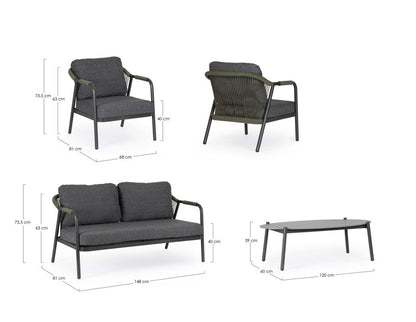 SET4 SALOTTO C-C MIRAVET ANT/VERDE