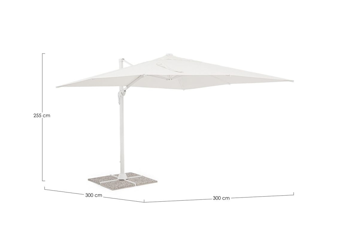 OMBRELLONE BRACCIO VEGA 3X3 BIANCO