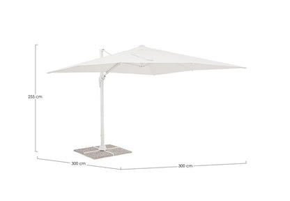 OMBRELLONE BRACCIO VEGA 3X3 BIANCO