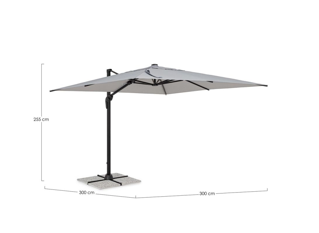 OMBRELLONE BRACCIO VEGA 3X3 ANTR-GRIG