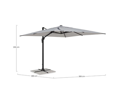 OMBRELLONE BRACCIO VEGA 3X3 ANTR-GRIG