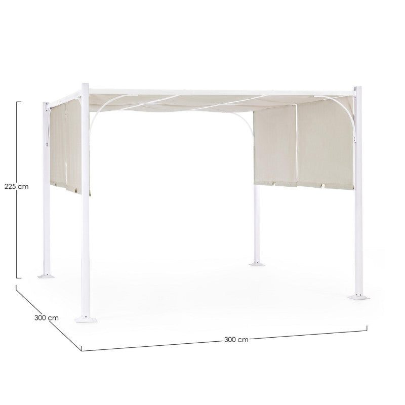 GAZEBO SLIDE 3X3 BIANCO-TORTORA