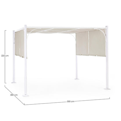 GAZEBO SLIDE 3X3 BIANCO-TORTORA