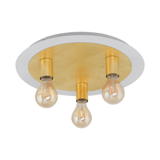 WL/CL/3 E27 WHITE/GOLD 'PASSANO'