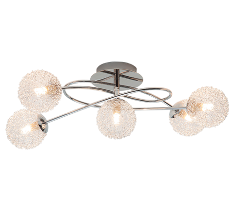 REALITY PLAFONIERA WIRE INCL. 5 X ALOGENA 230V,G9,28,0 WATT