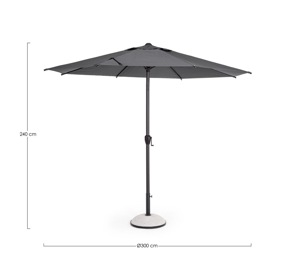 OMBRELLONE RIO C-SNODO 3M ANTR-GRIGIO SC