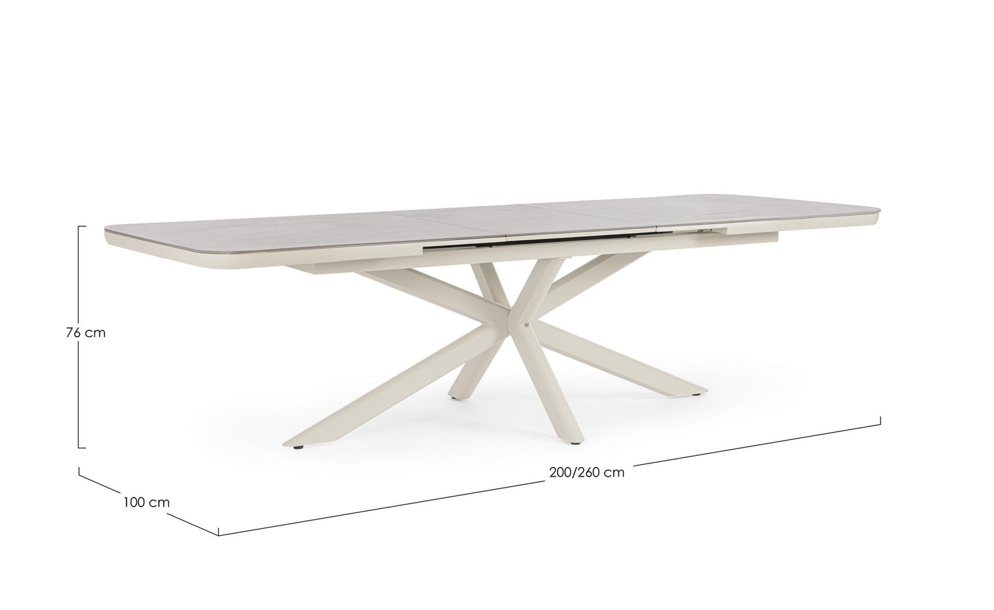 TAVOLO ALL. PASCAL 200-260X100 PELICAN