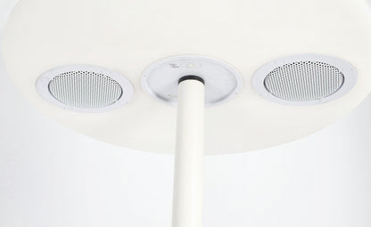 PIANTANA SOLAR LED SPEAKER PE BIANC H150