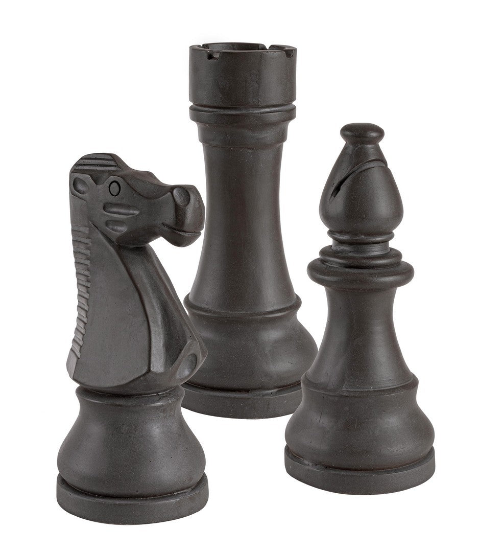 DECORAZIONE CHESS 3FIGURE ANTRACITE ASS3