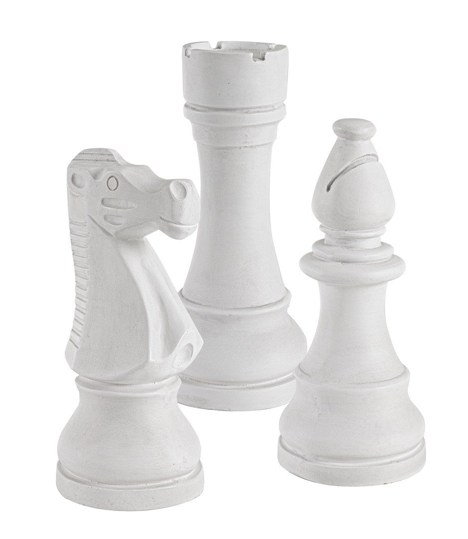 DECORAZIONE CHESS 3FIGURE BIANCO ASS3