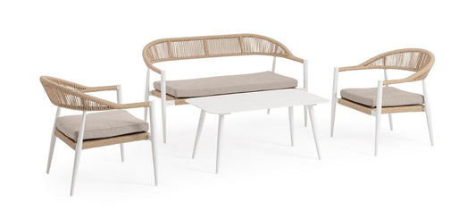 SET4 SALOTTO C-C JANDIA BIANCO/BEIGE