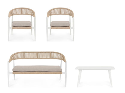 SET4 SALOTTO C-C JANDIA BIANCO/BEIGE
