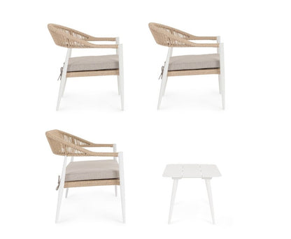 SET4 SALOTTO C-C JANDIA BIANCO/BEIGE